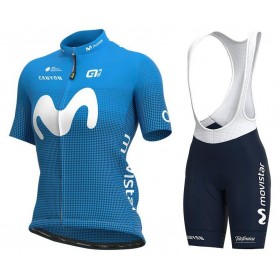 Cykeltrøje + Cykelshorts 2021 Movistar Team Dame N001